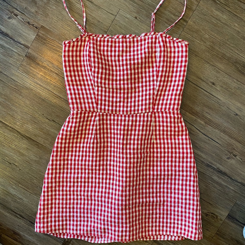 Reformation gingham mini dress!
